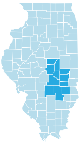 Illinois county map