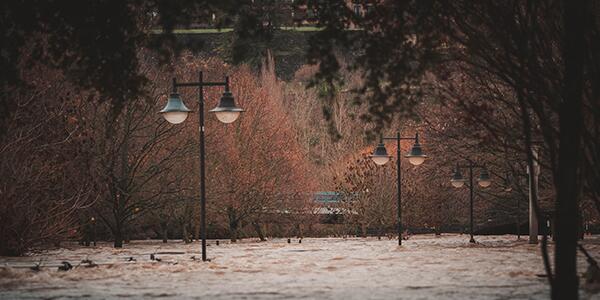 flooded community streets